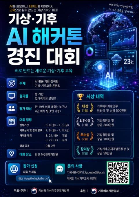 기상·기후 AI 해커톤 경진대회 포스터