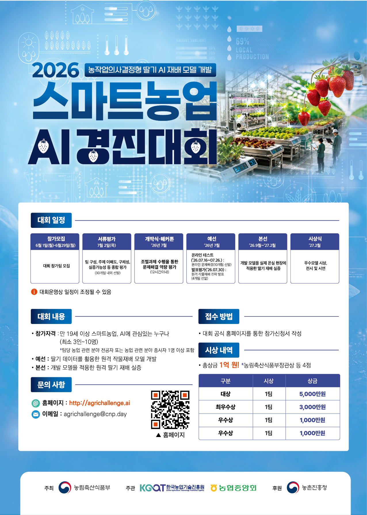 2026 스마트농업 AI 경진대회 포스터