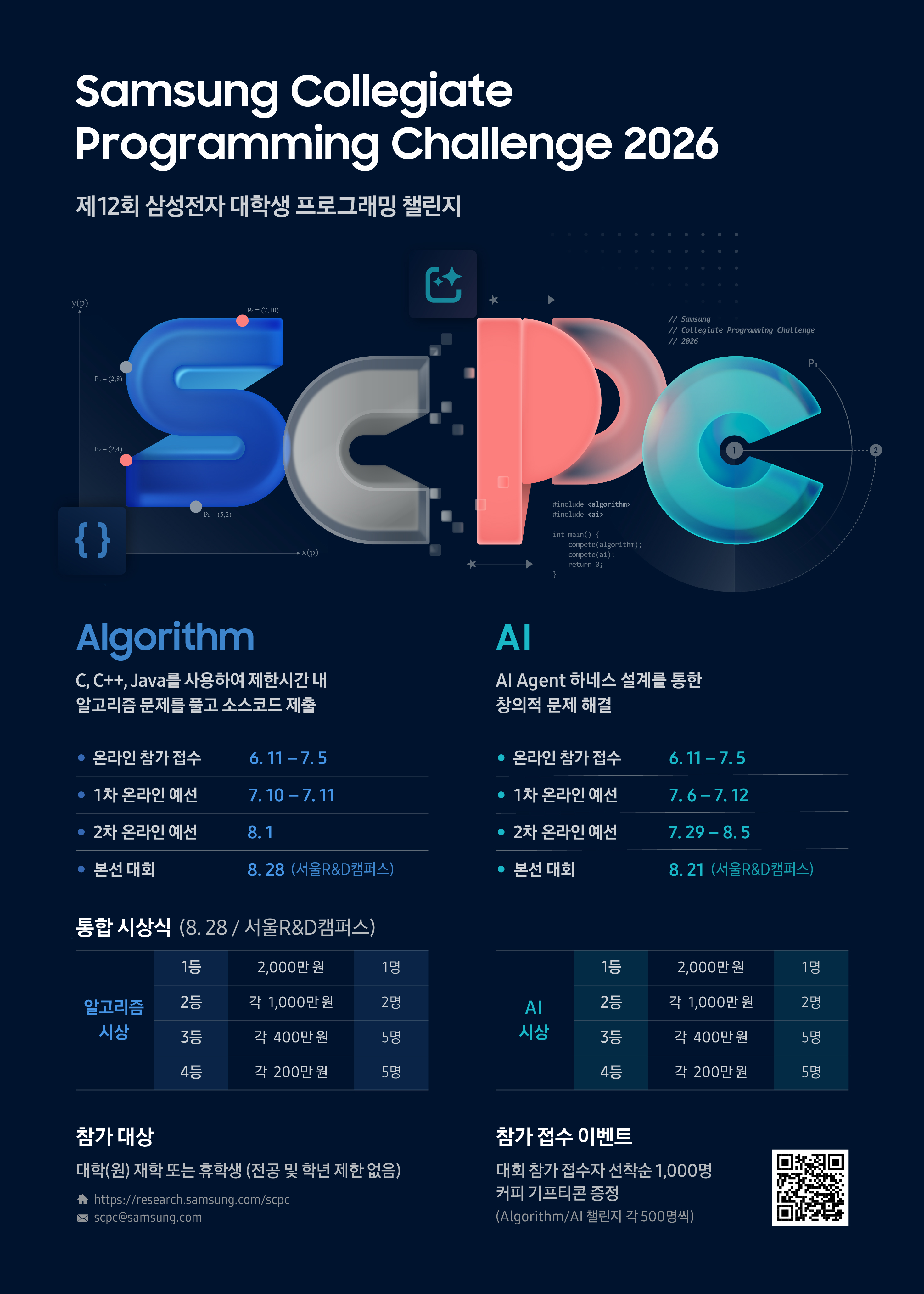 2026 Samsung Collegiate Programming Challenge : AI… 포스터